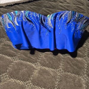 Miss Me Blue Bikini Top with Silver Accents